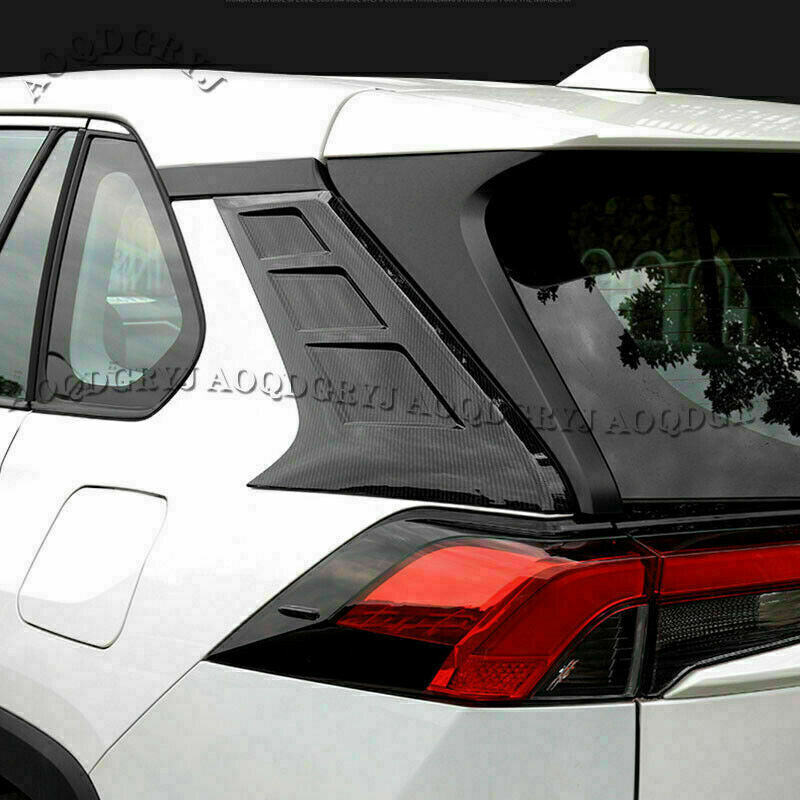 for TOYOTA RAV4 2019-2023 Carbon Fiber ABS Rear Side Window Moulding Trim Cover