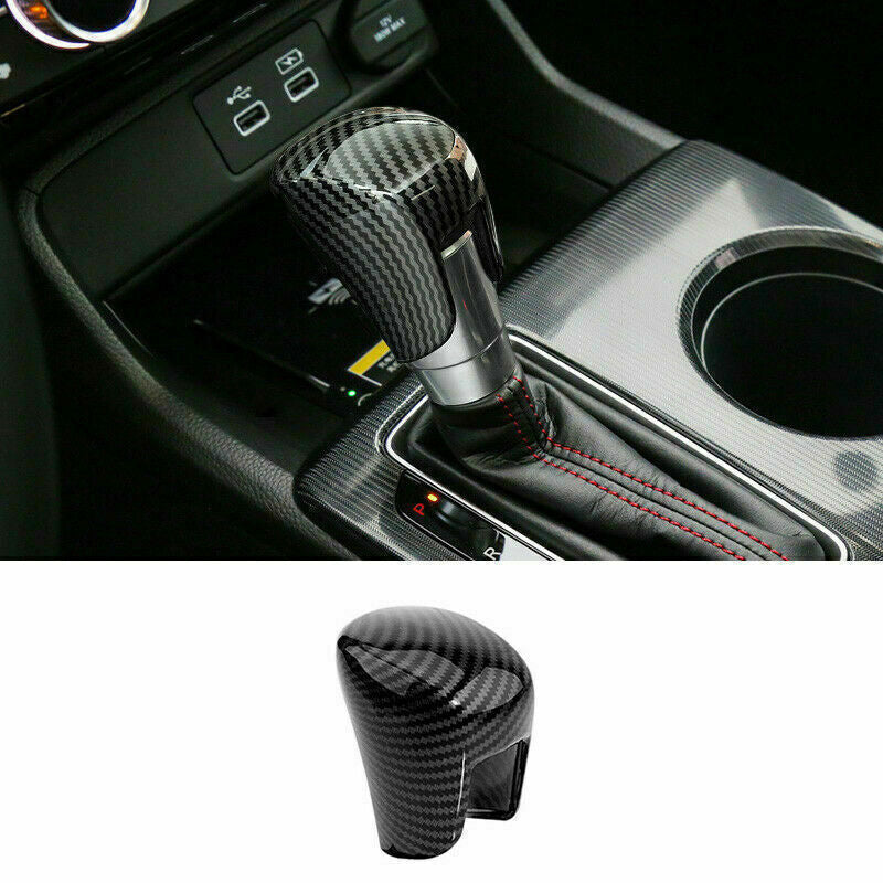 1X Carbon Fiber Inner Gear Shift Knob Head Trim Cap Cover for Honda for Civic 22-24