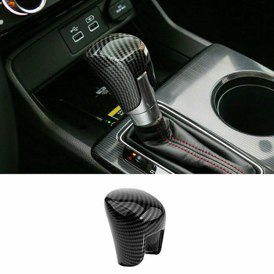 1X Carbon Fiber Inner Gear Shift Knob Head Trim Cap Cover for Honda for Civic 22-24