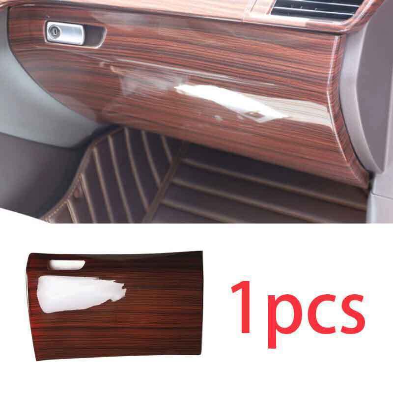 1P for Co -Pilot Anti-Kick Panel Decor Trim Brown Wood Grain for Benz GLS GLE 2016-19