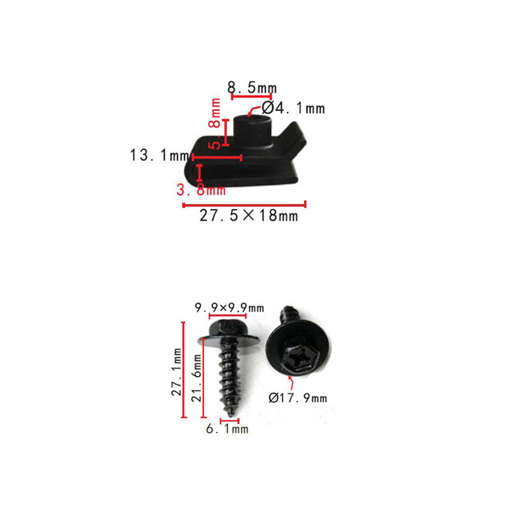 5 Set Car Fender Liner Splash Shield Screw Bolt Nut Retainer for Toyota for Lexus Q