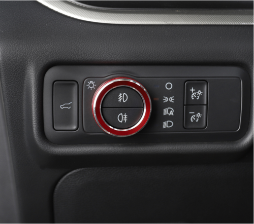Red Alloy Headlight Switch Knob Button Cover Trim  for ford  Explorer 2020-2022