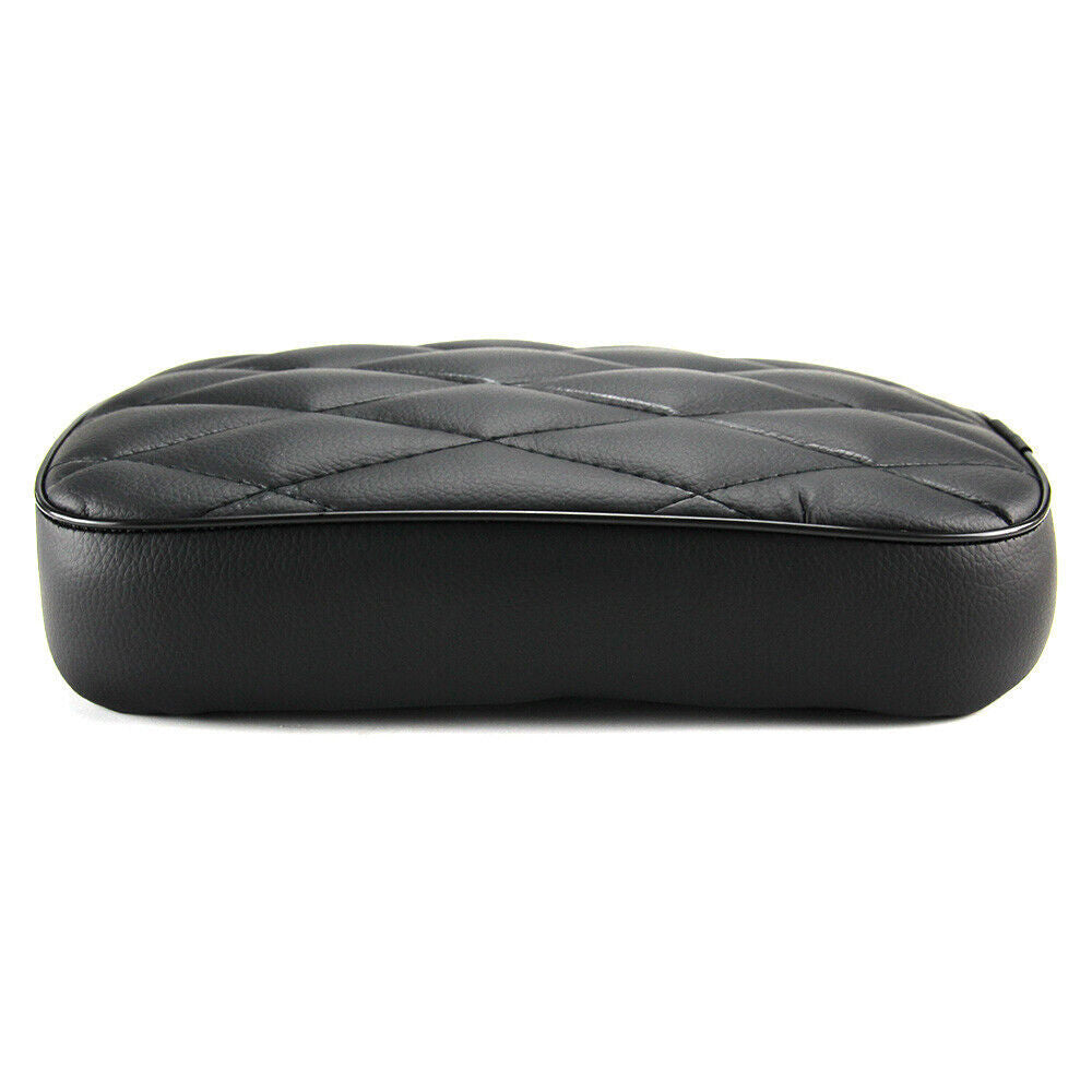 Universal Black 6 Suction Cup Rear Fender Passenger Pillion Pad for Seat for Harley