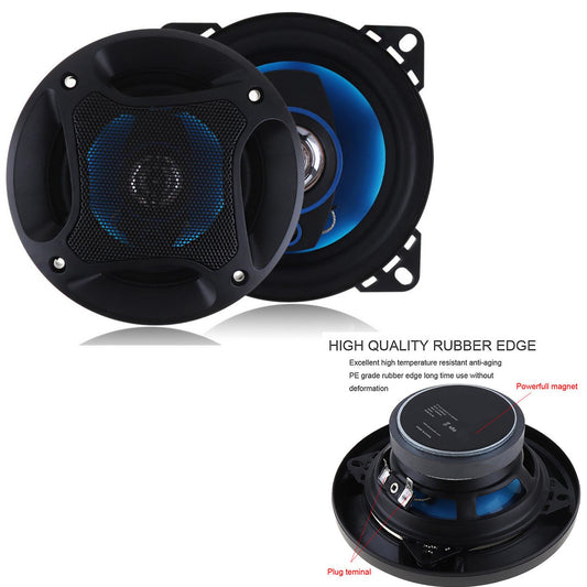 2x 4 Inch Car Auto Coaxial Horn 100W 90db 3Way HIFI Full Range Speaker Subwoofer