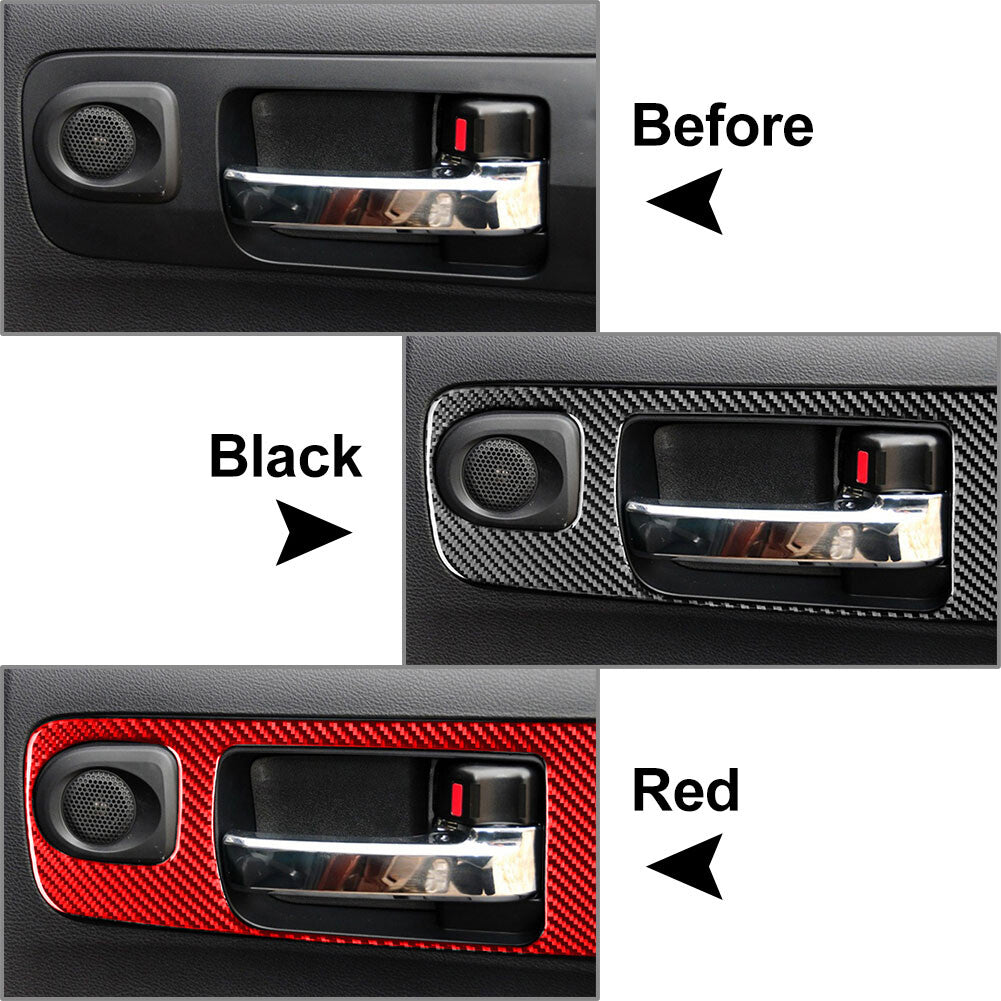 RHD Carbon Fiber Inner Handle Frame Trim Fit for Toyota Tundra 2014-2021