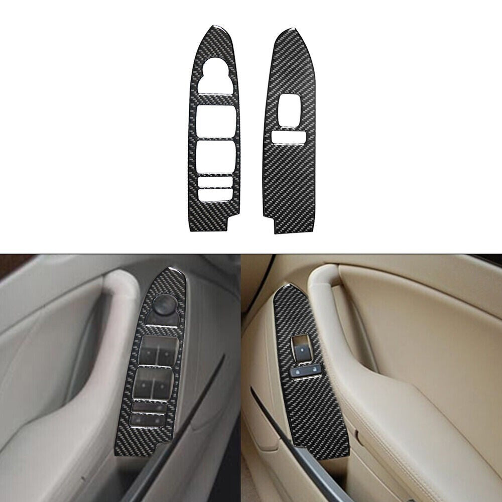 2x/set Window Lift Panel Trim Cover Carbon Fiber for CADILLAC CTS SPORT 2008-UP n