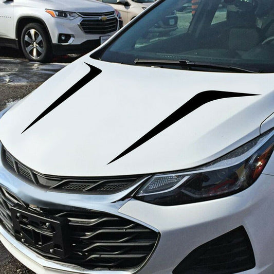 2pcs Racing Hood Strip Sticker Vinyl Sticker for Car SUV Truck Accessories Q
