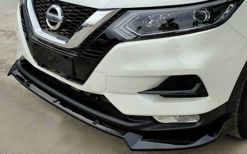 for Nissan Rogue Sport 17-2022 Glossy Black Front Bumper Lip Body Spoiler Guard
