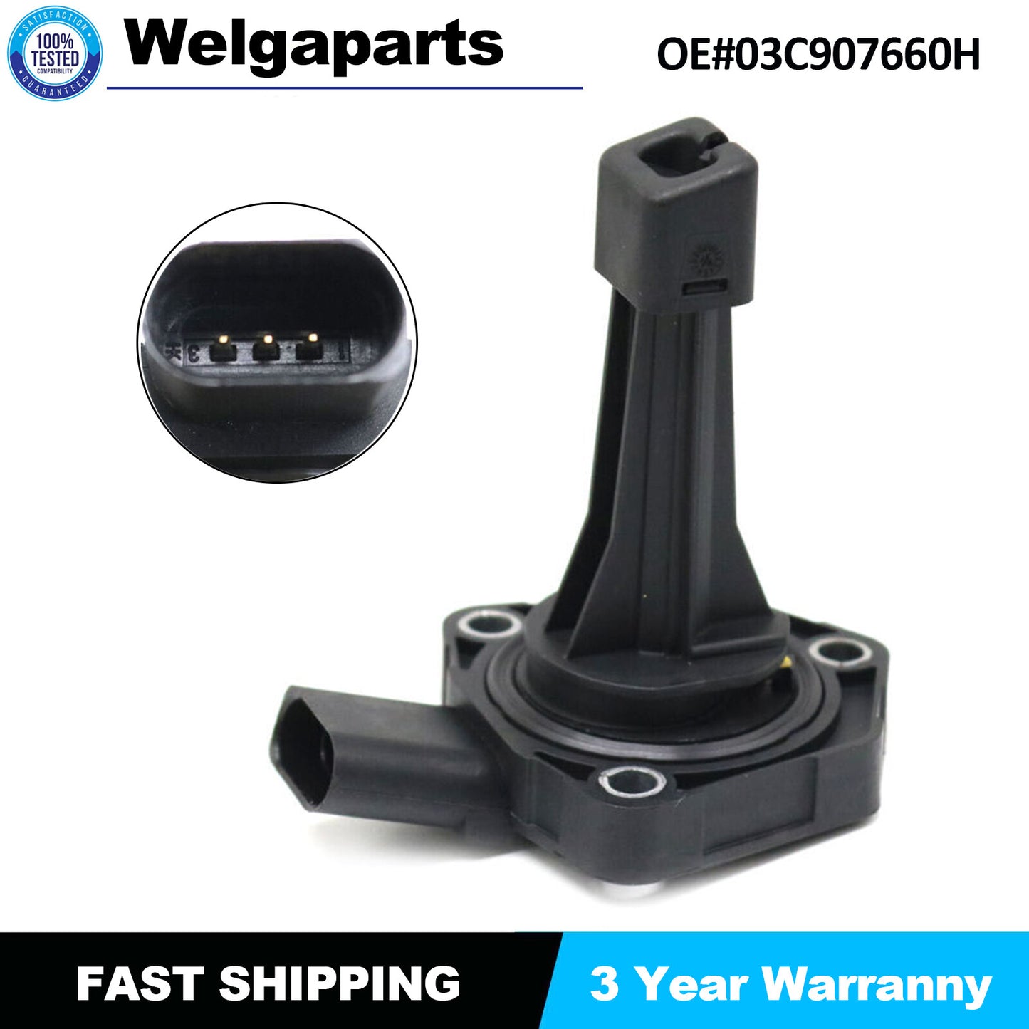03C907660H Oil Level Sensor for Audi A4 A5 A6 Q5 Q7 S5 09-12 10 11 1.8L 2.0L