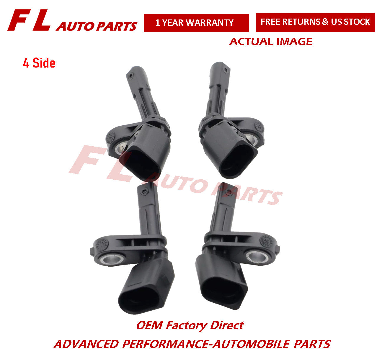 4 pcs Front and Rear ABS Wheel Speed Sensor for Audi Q5 for VW for Passat for Golf for Jetta