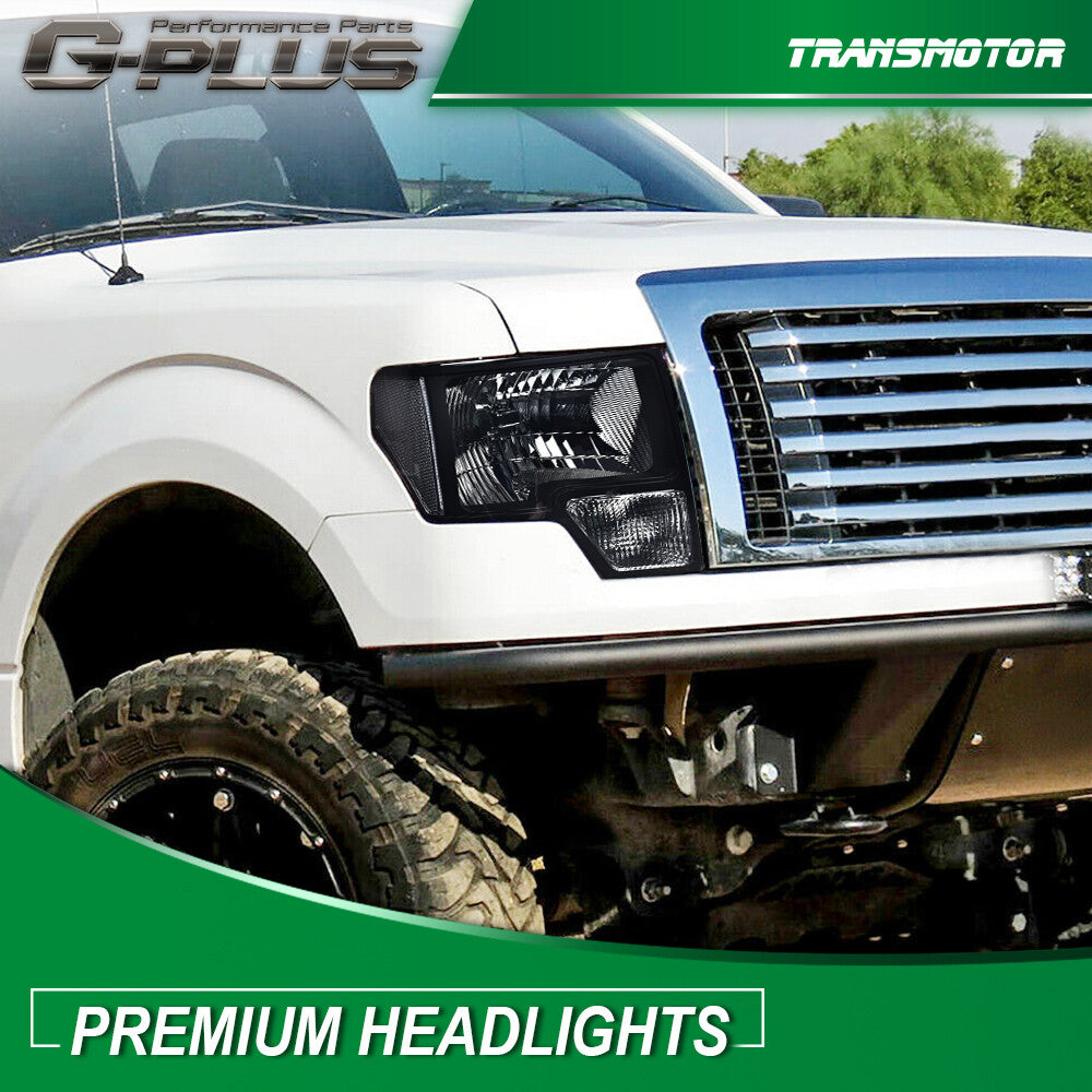 Fits 2009 - 2014 for F150 Factory Style Headlights Left and Right Lights - v