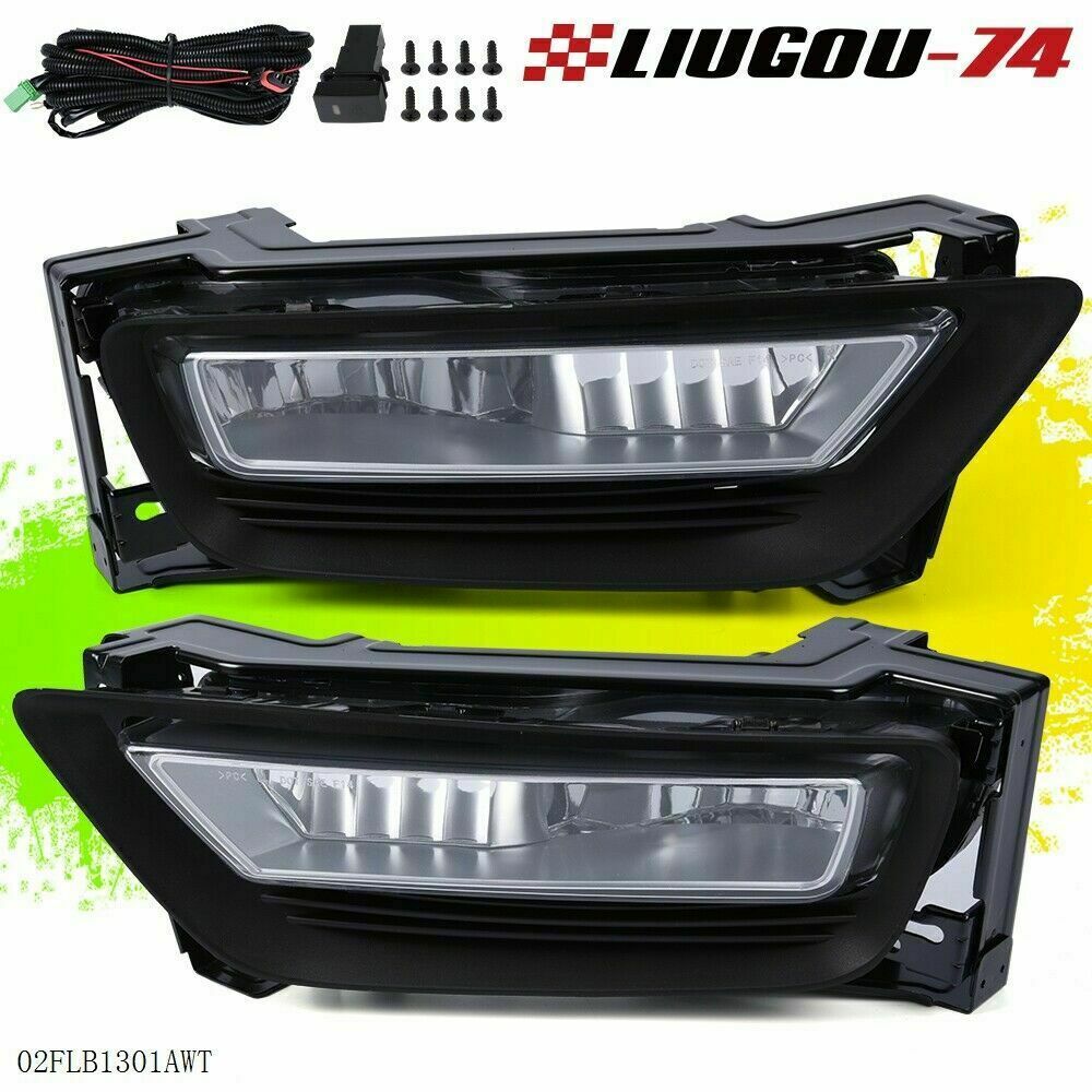Left + Right Fits 2013 - 2015 for Honda Accord Sedan Clear Fog Light with Bulb U- v