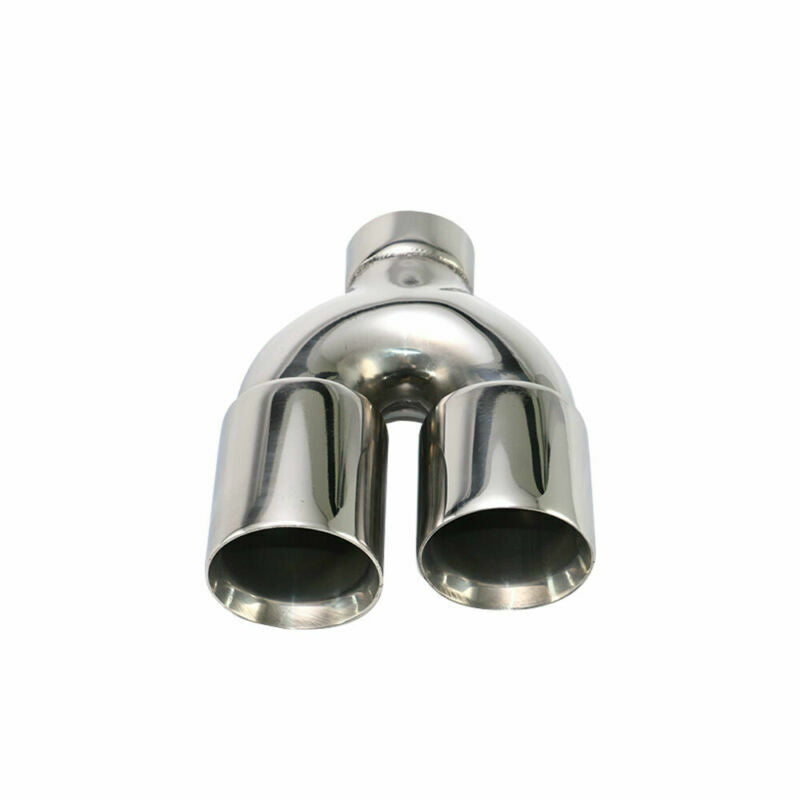 Pair Universal Dual exhaust tips Double Wall Stainless Steel exhaust 2.5inch