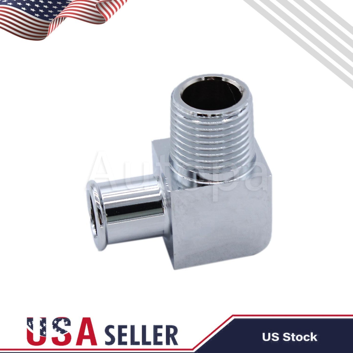 Intake Manifold 90¡ã Deg Fitting 1/2 NPT to 5/8 Hose Barb Heater Water Pump US