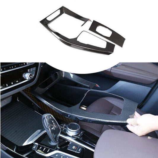 Carbon Fiber Middle Console Gear Shift Panel Trim for BMW X3 G01 X4 G02 2018-21