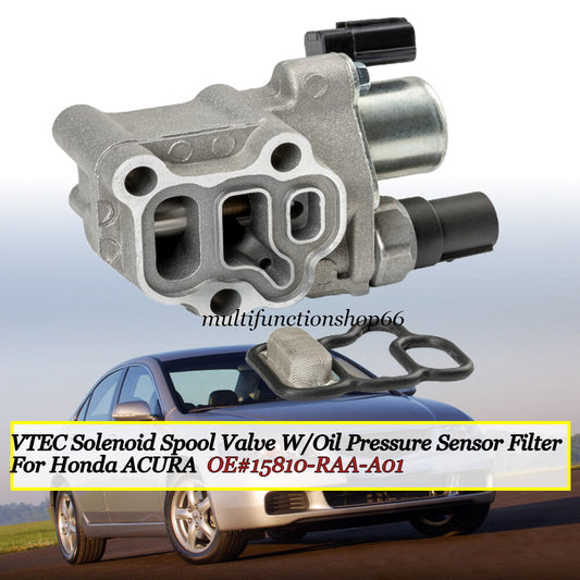 VTEC solenoid spool valve with oil pressure sensor and filter suitable for Honda 15810-RAA-A01