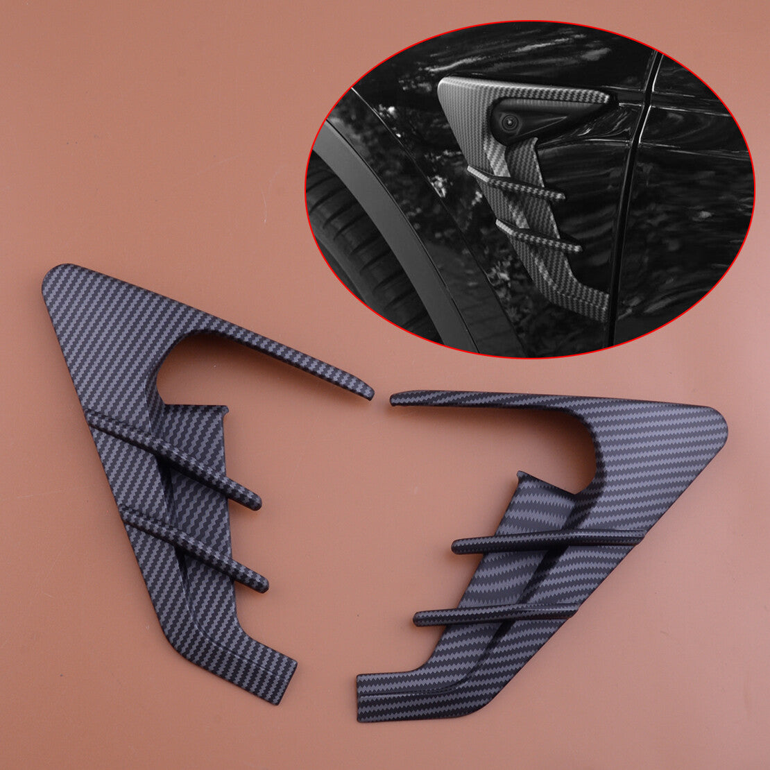 Side Fender Camera Flank Cover Trim Accessories Fit for 2021 for Model 3 Y v