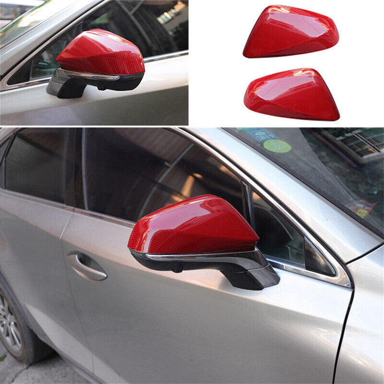 for Lexus NX200t 300h 2015-2021 Red Carbon Fiber Rear View Mirror Cover Trim cap
