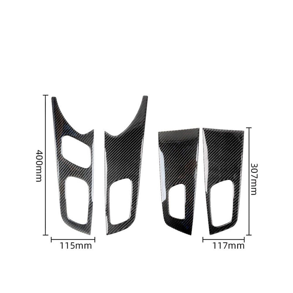 4Pcs Carbon Fiber Interior Door Handle Cover Trim for Honda CRV CR-V 2015-2016