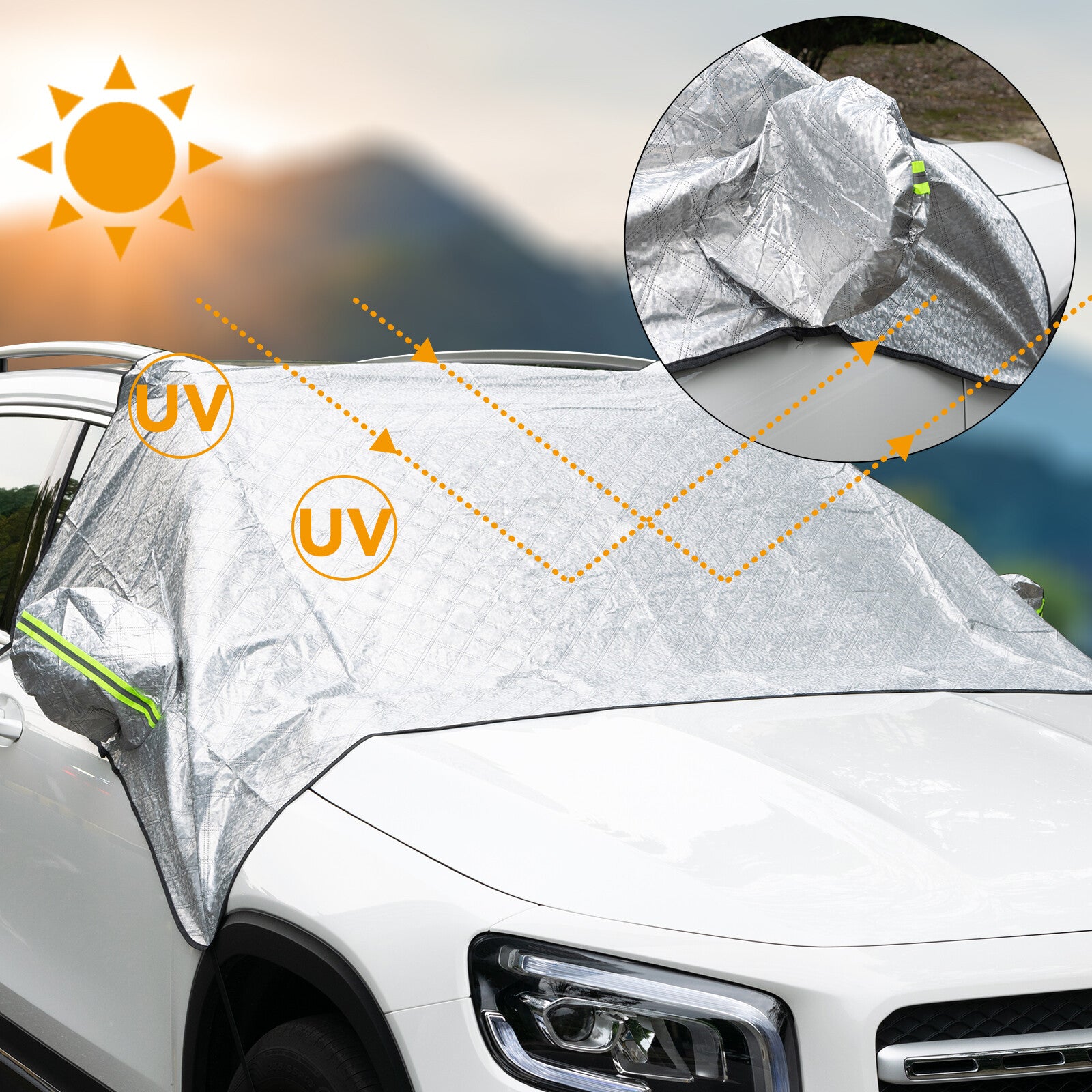 US CAR WINDSCREEN WINDSHIELD FROST SNOW ICE COVER SHIELD MIRROR WINDOW PROTECTOR