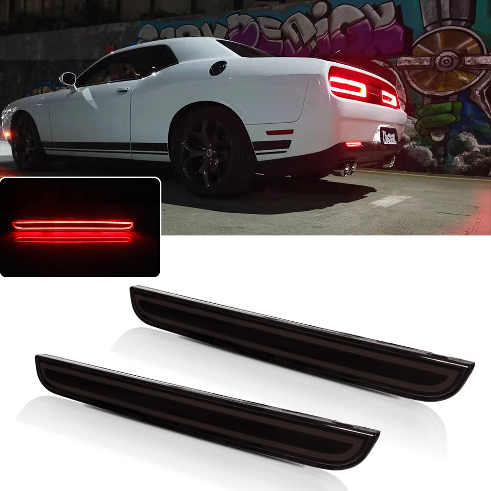 LED Brake Rear Bumper Reflector Light Tail Driving For 2015-19 for Dodge for Challenger - v