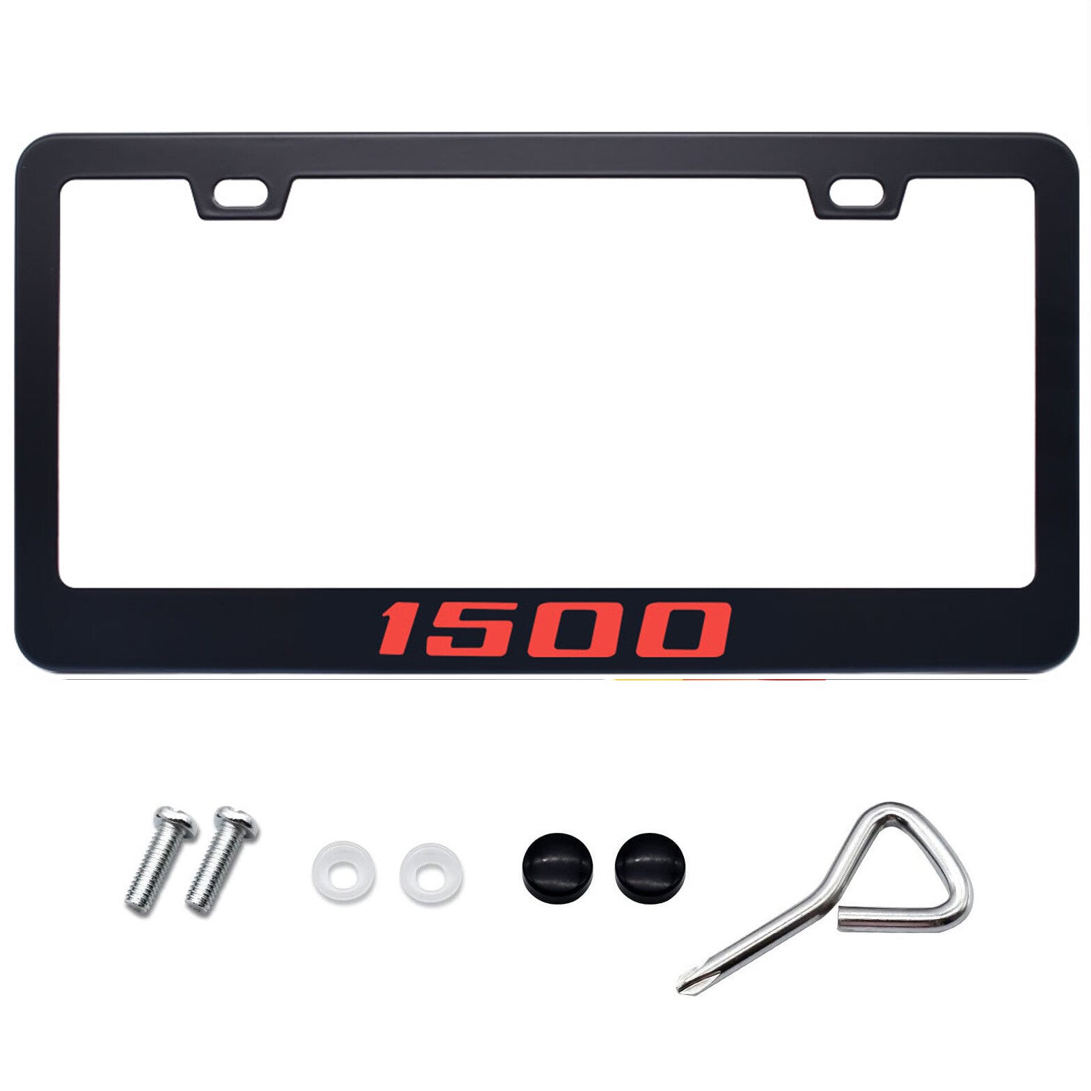 Metallic red license plate label frame cover for Dodge for Ram 1500 cab pickup truck - n
