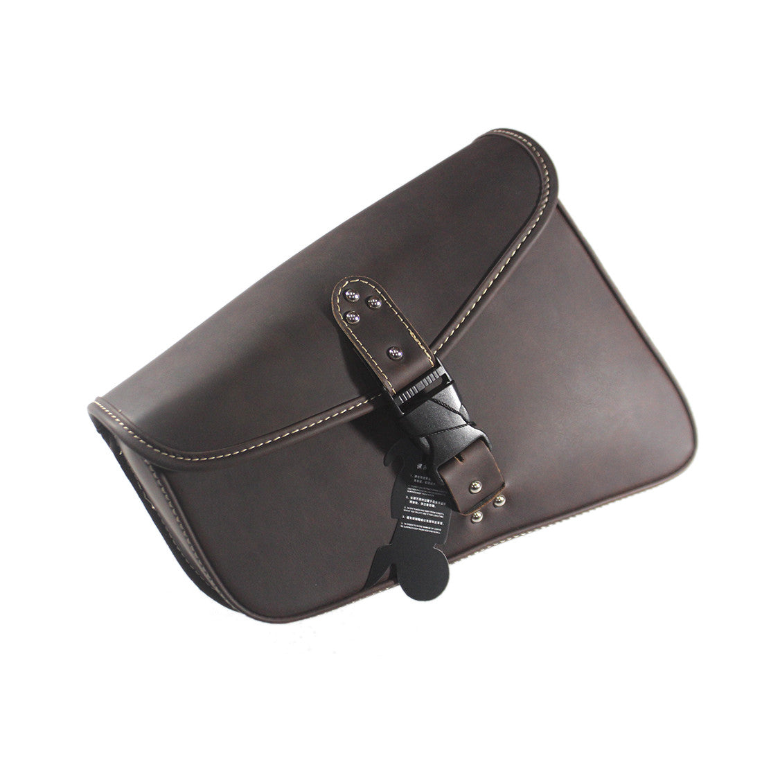 Retro Dark Brown PU Leather Left side Saddlebag for Harley Sportster XL883 1200 Q