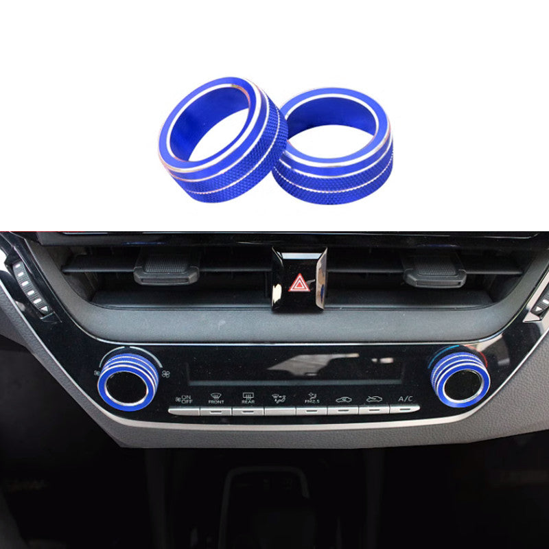 Dashboard Console Air Condition Knob Blue Trim for Corolla 2019-2024 v