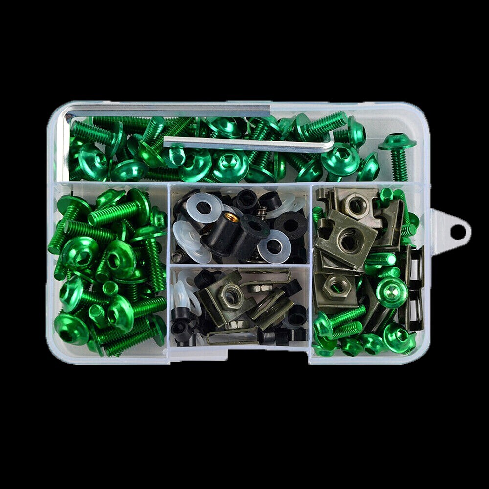 Green Complete Fairing Bolts Screw Kit Fit for Suzuki GSXR600 for Honda GROM MSX125