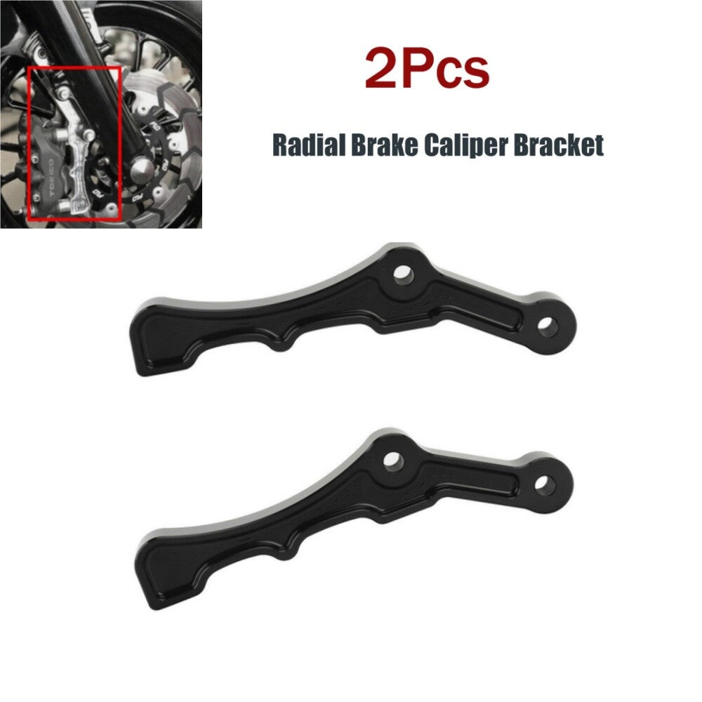 2X Radial Brake Caliper Bracket Front Disc Brake Caliper Mount for Harley 00-21