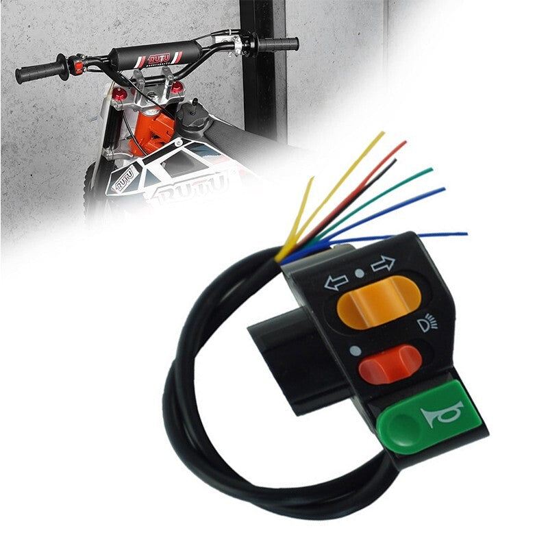 Motorcycle Modified 7/8 Handlebar Three-Function ON OFF Switch for Turn Signal v