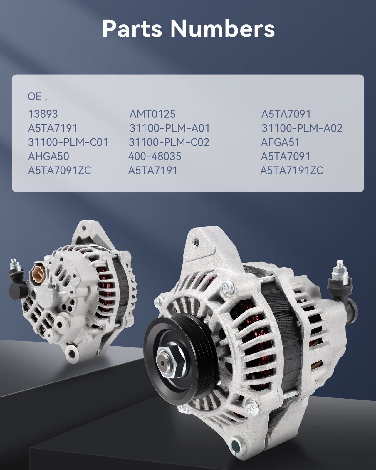 1PC New Alternator 12V 70Amp Fit for 2001-2005 for Honda for Civic L4 1.7L AMT0125