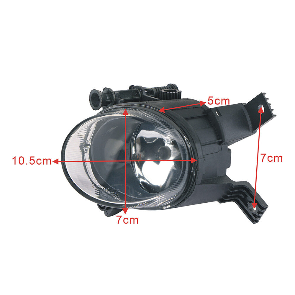 2-piece fog light front bumper driving light strip bulbs suitable for 2005-2008 for Audi A4 B7 Transparent