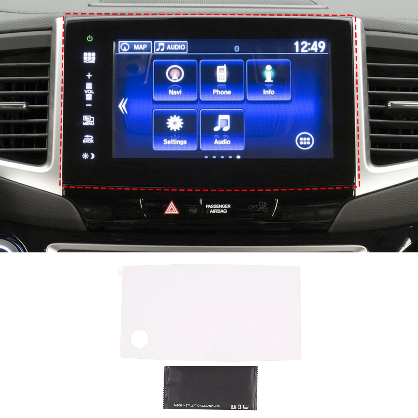 8-inch navigation display screen protector with tempered glass for Honda Pilot 2019-2022 n