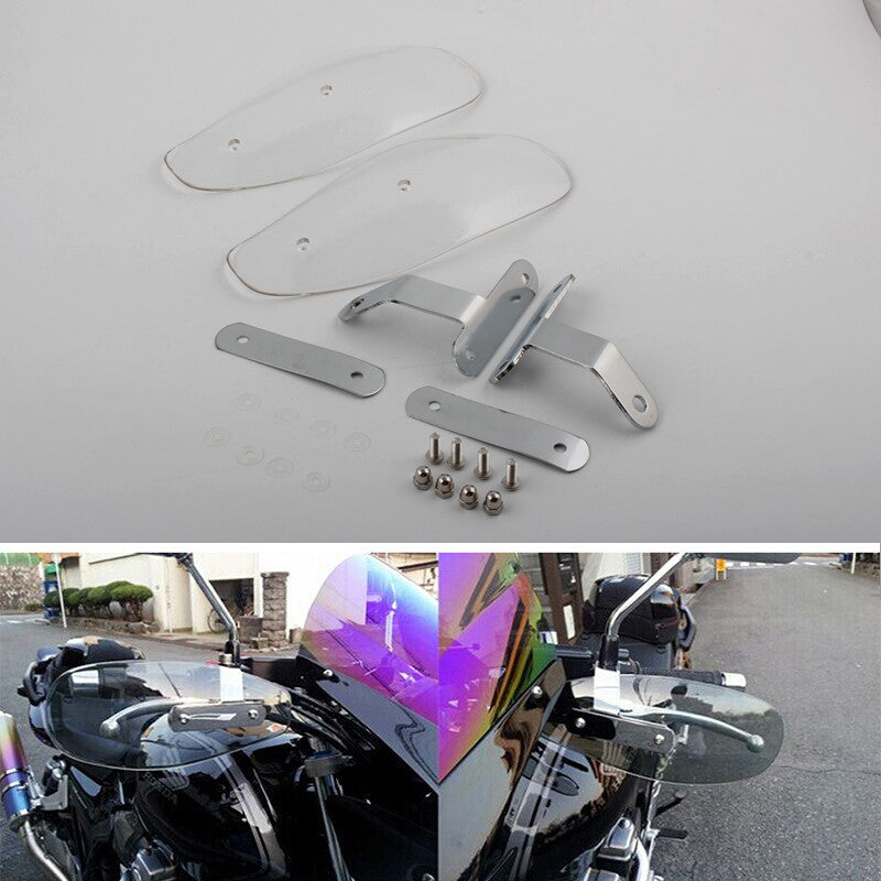 A pair of motorcycle handlebar protectors, protective film, air deflector, ATV bicycle shield - n