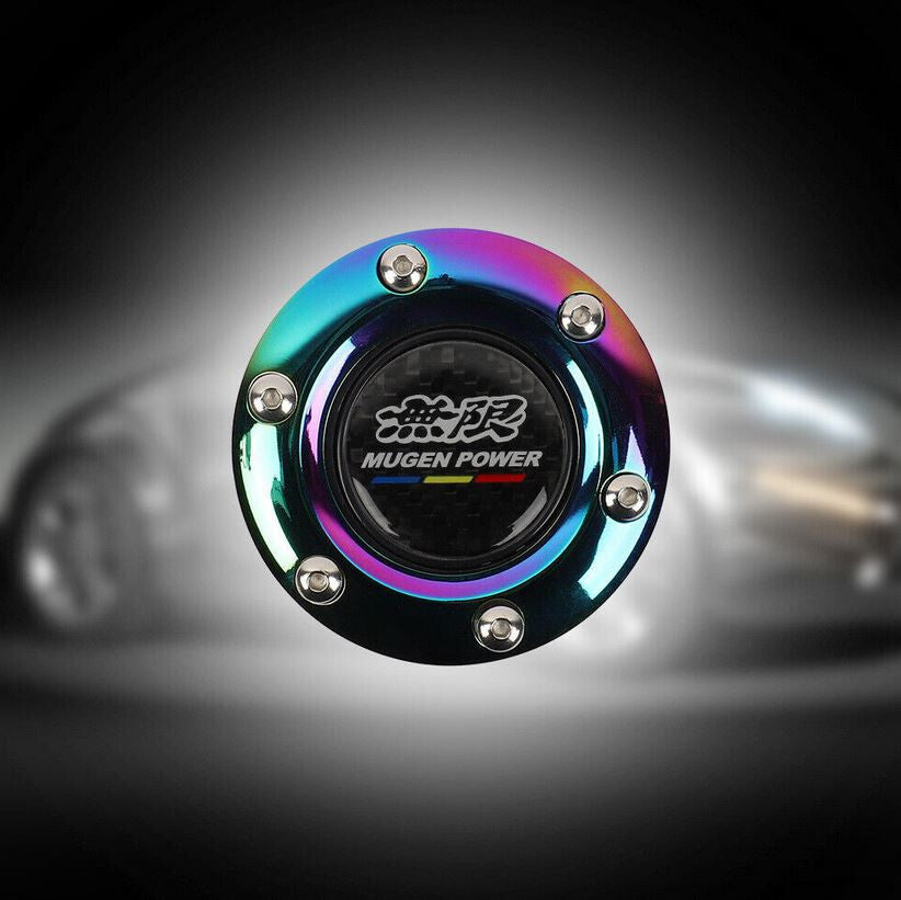 Mugen Carbon Neo Chrome steering wheel center horn button for Honda for Acura