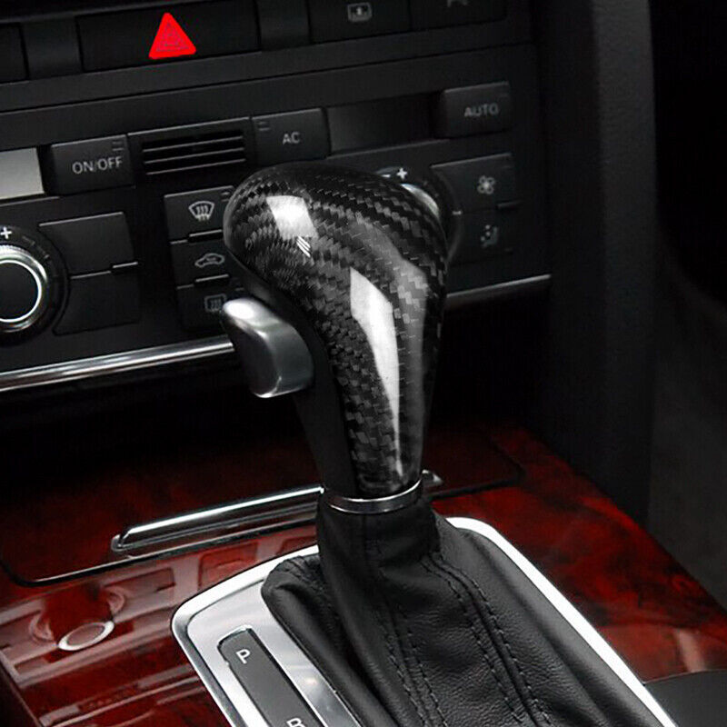 Real Carbon Fiber Gear Shift Head Knob Decor Cover Trim for Audi for A6 Q5 for A4 for A5 Q7