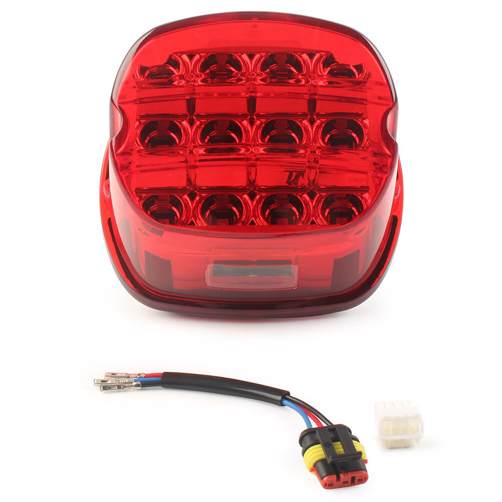 for Harley Electra Glide Fatboy Ultra Limited Dyna Lens LED Brake Tail Light Red