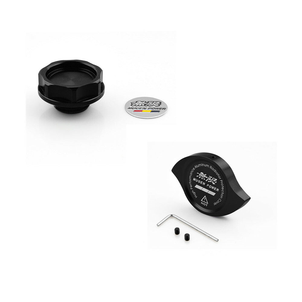 For Power Oil Radiator Cap +Water Cap Cover Fuel Filler Tank Q