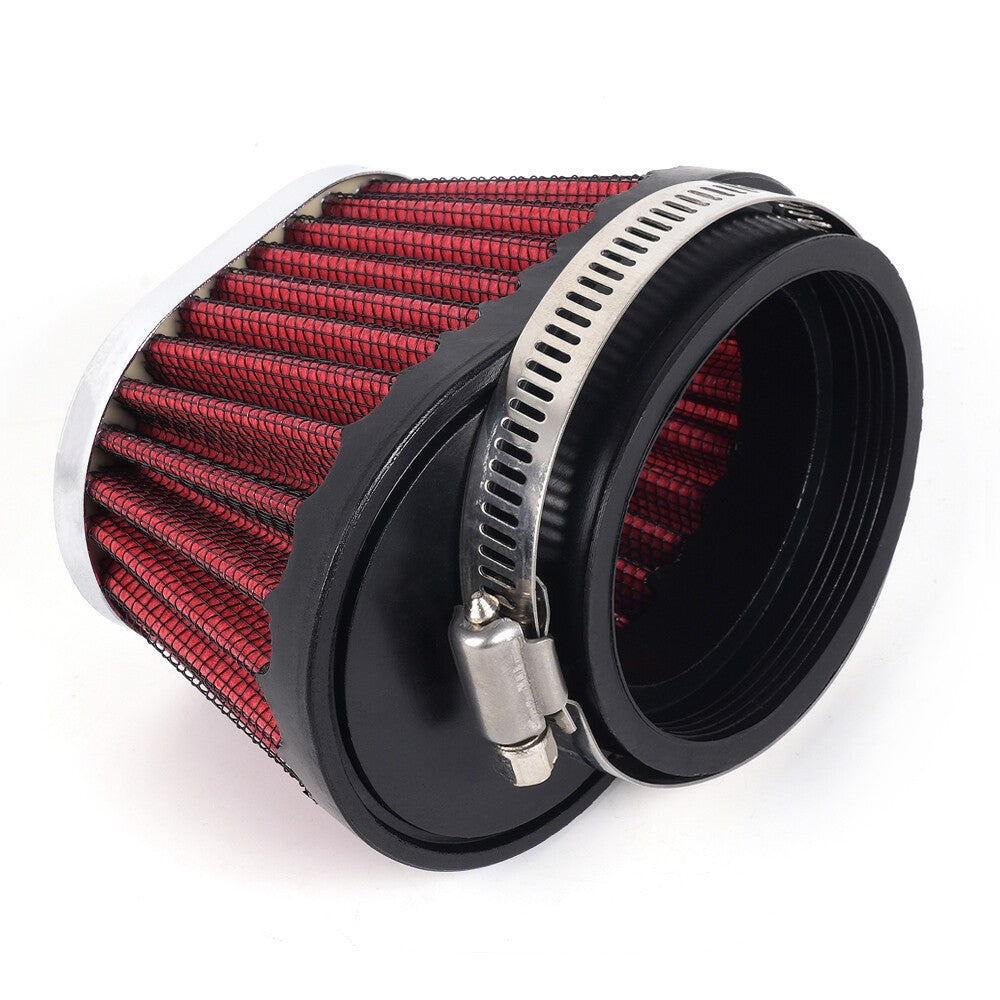 4PCS 55mm/2.17 Motorcycle Oval Pod Engine Air Filter Cleaner Washable Reusable Q