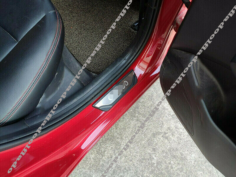 4P for Mazda CX-30 2020-2022 Car Door Sill Scuff Plate Guard Moulding Cover Trim
