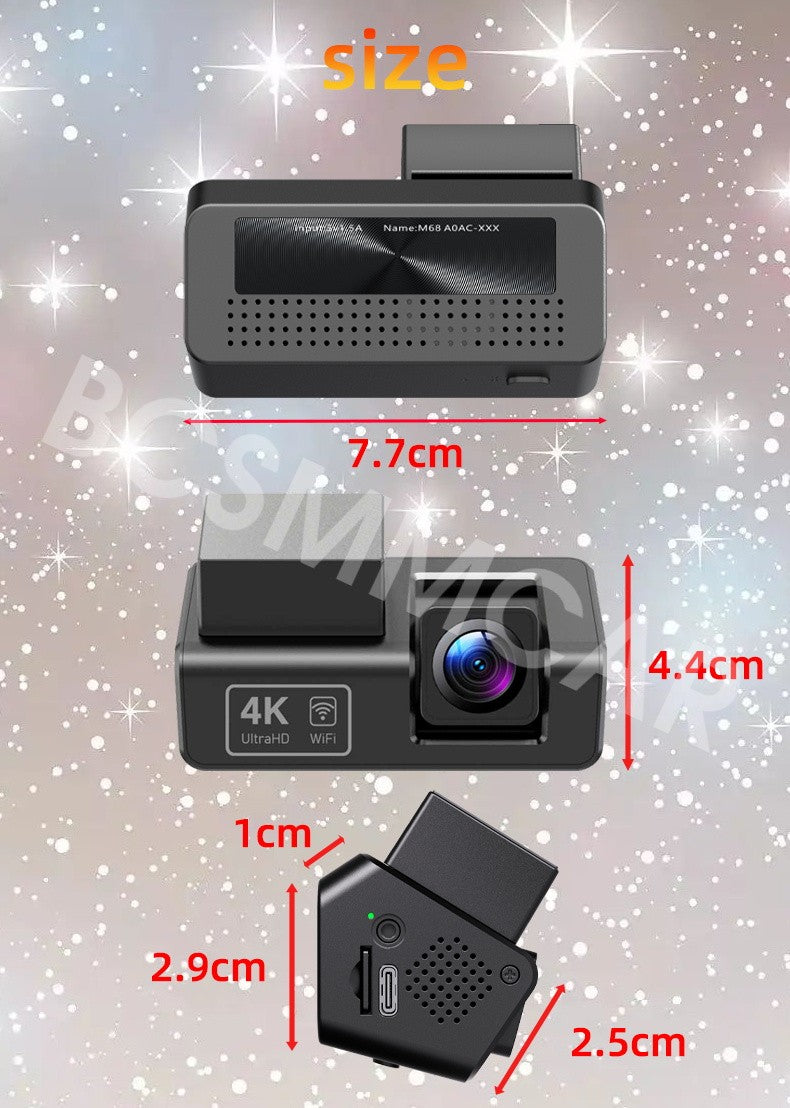 Front Rear Dash Cam Car Driving Video Recorder Night Vision WiFi Loop Recording