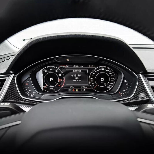 for Audi Q5 SQ5 2018-2022 Instrument Frame Carbon Fiber Trims Cover