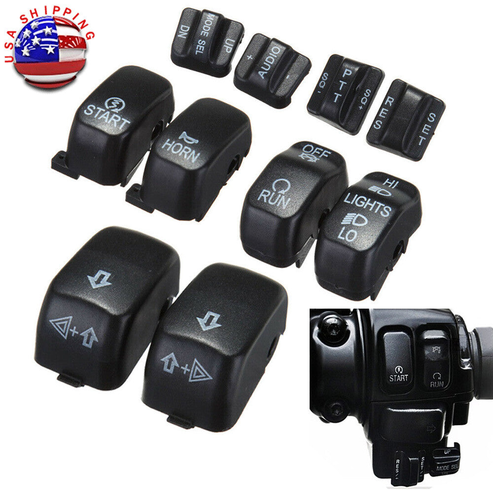 Hand Control Switch Buttons Cap Fit for Harley Touring Road Electra Glide FLHTCU Q