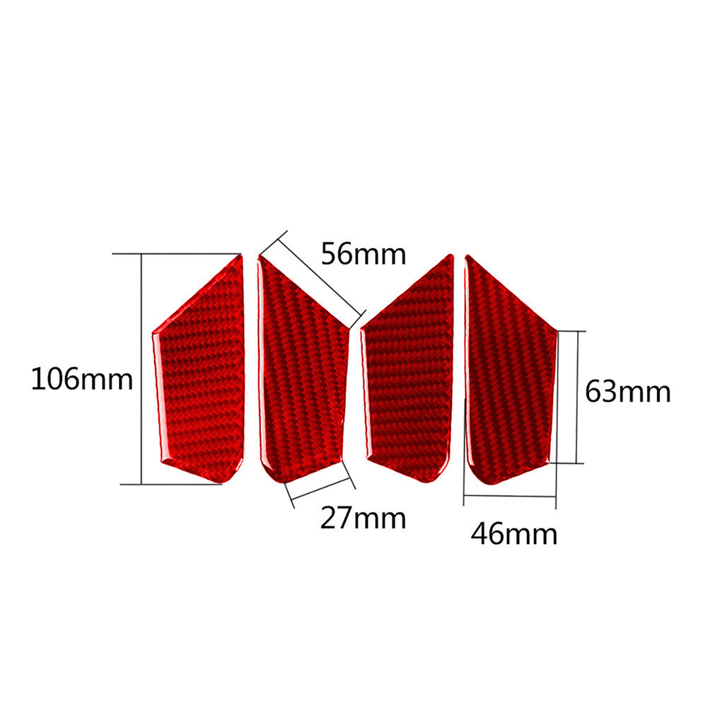 2Pcs Carbon Fiber Side Air Outlet Frame Cover Trim For Taycan 2019-2022 v