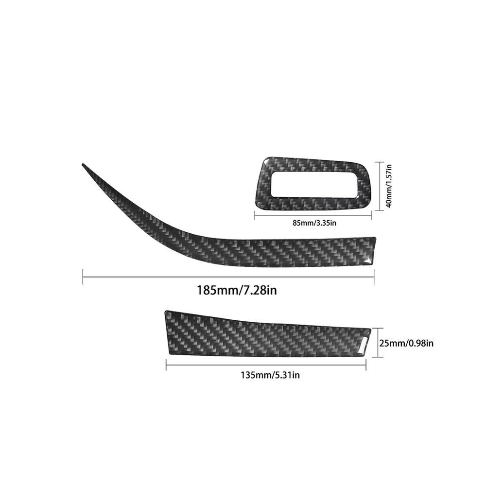 3x Steering Wheel Left Panel Trim Carbon Fiber For Camaro 16-2018 New n