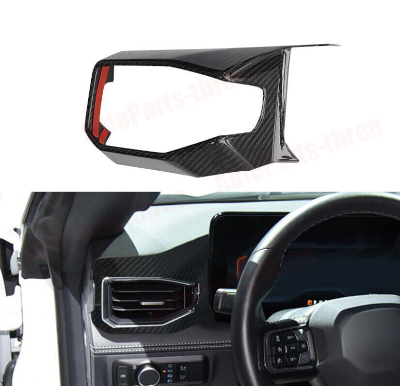 for Mustang 2024-2026 Carbon Fiber Dashboard Left side Outlet Cover Trim n