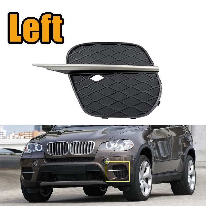 Left for BMW X5 E70 LCI 2011-2013 Fog Light Frame Fog Light Cover Grille