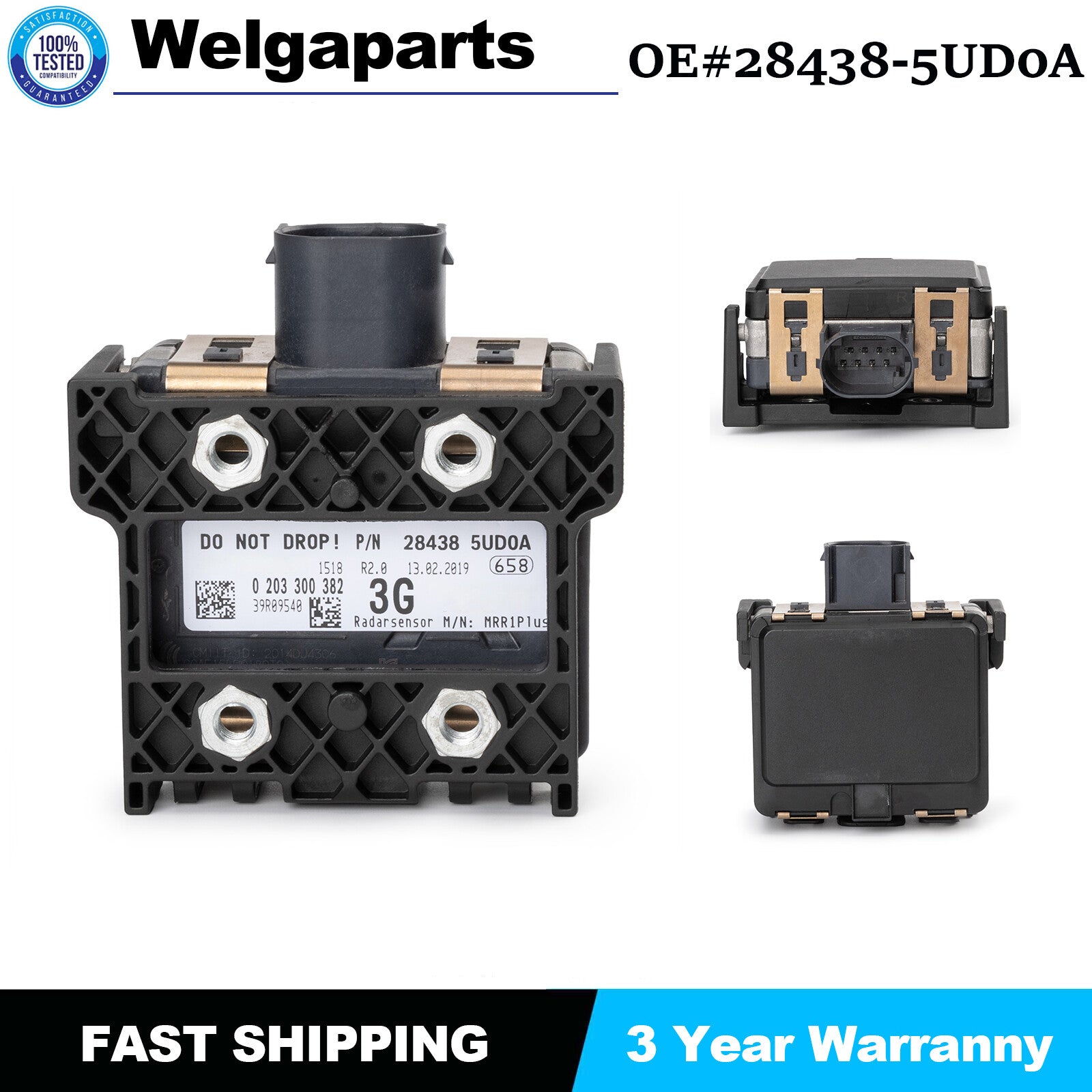 1xFront Cruise Control Distance Radar Sensor w/Bracket For 2017-19 for Nissan Sentra
