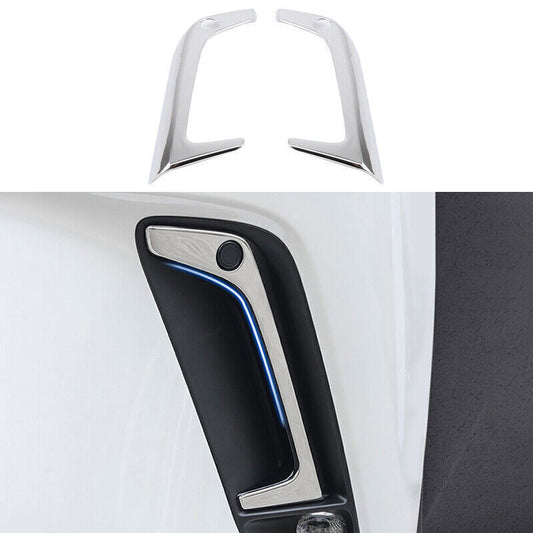 Chrome Steel Front Fog Light Lamp Frame Trim for Lexus RX350 350h 500h 2023-2024